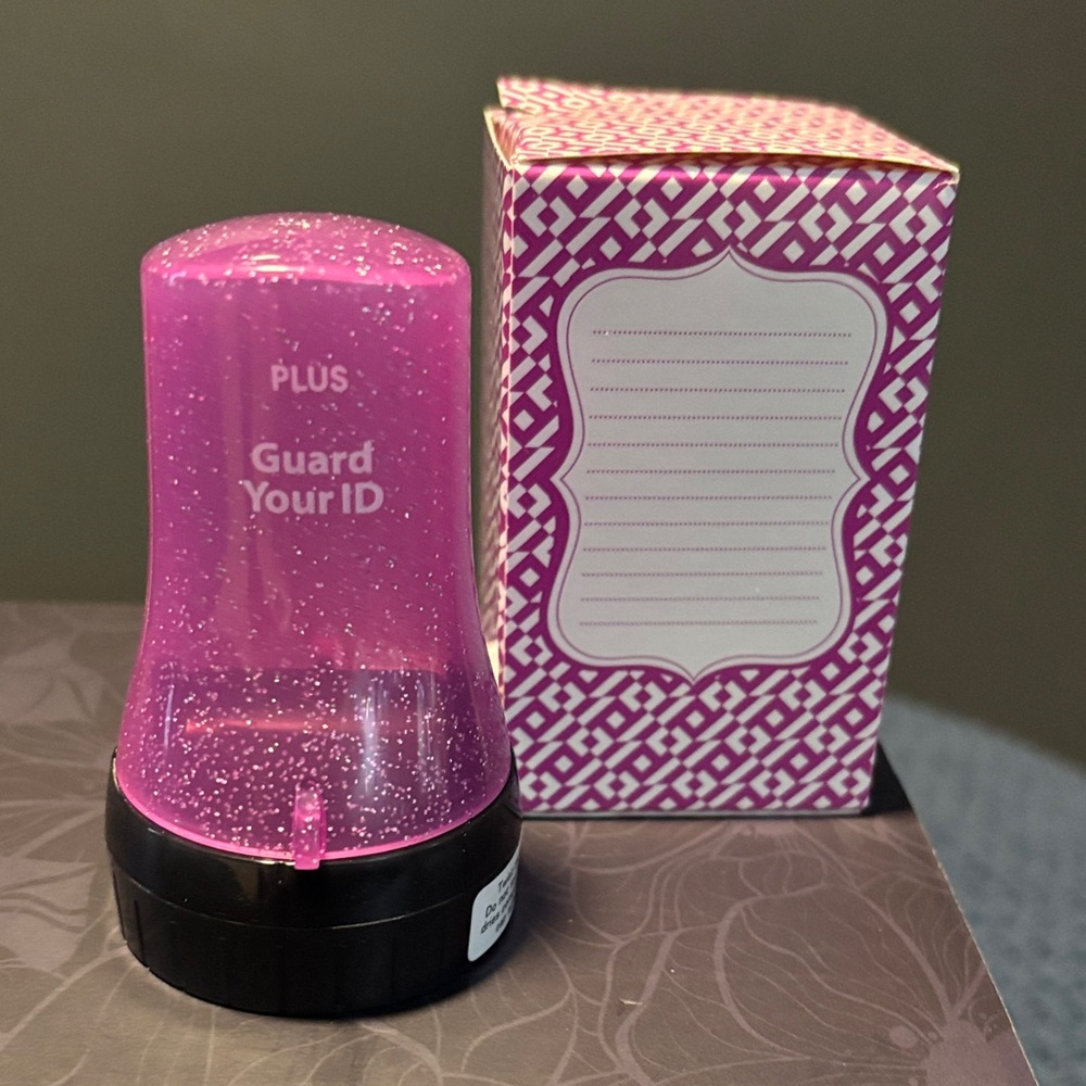 Purple Guard Your ID Roller Stamp
